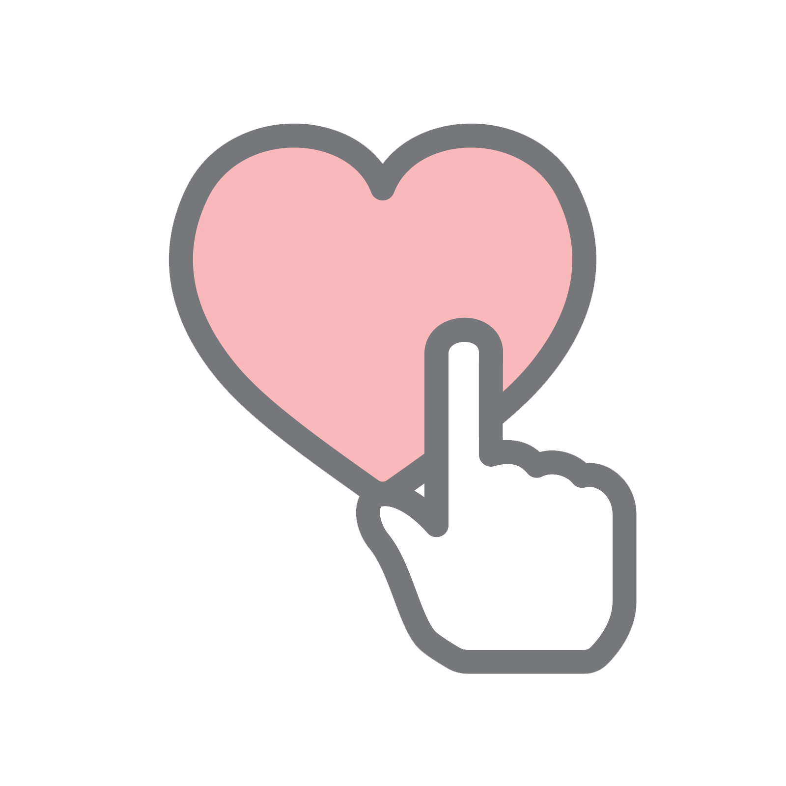 click heart icon