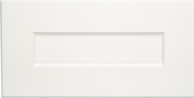 One-Piece Shaker Style Option With Antique White Finish