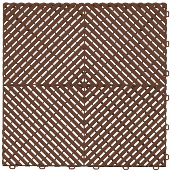 Chocolate brown color option for swisstrax garage floor tiles
