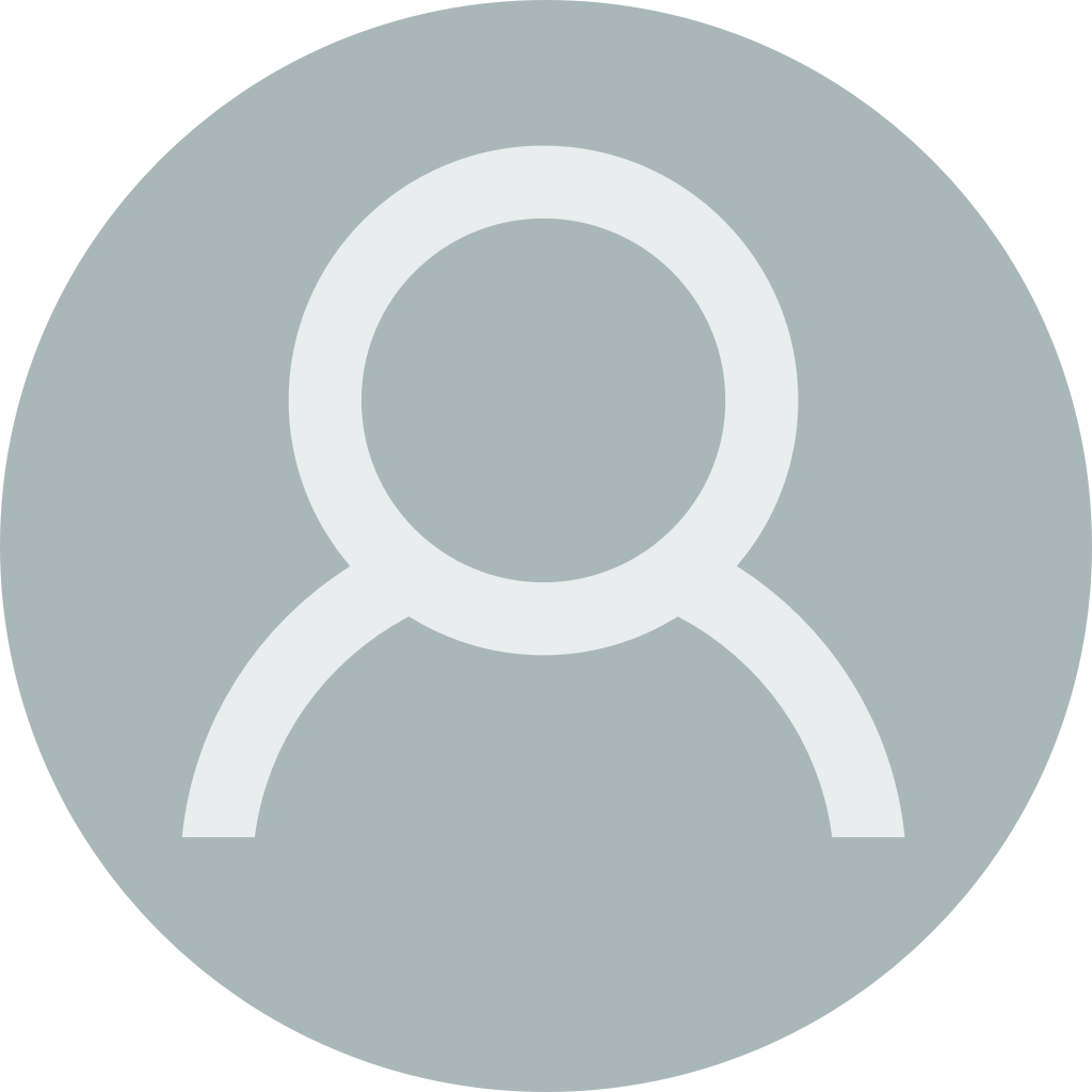 Gray user profile icon with a white outline of a person in a circle