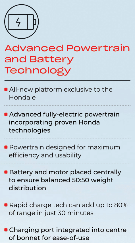 Honda e - Technology - Advanced Powertrain