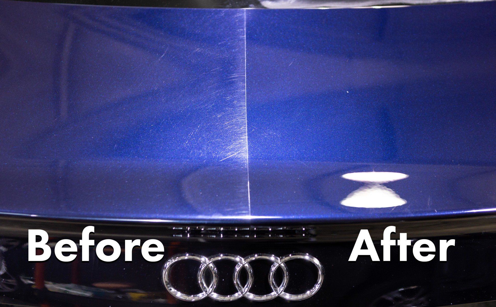 Audi A4 Paint Correction before and after ceramic coating Redmond WA