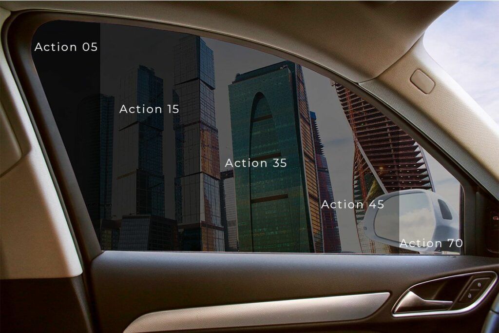STEK Action Carbon Window Tint on car window Redmond WA