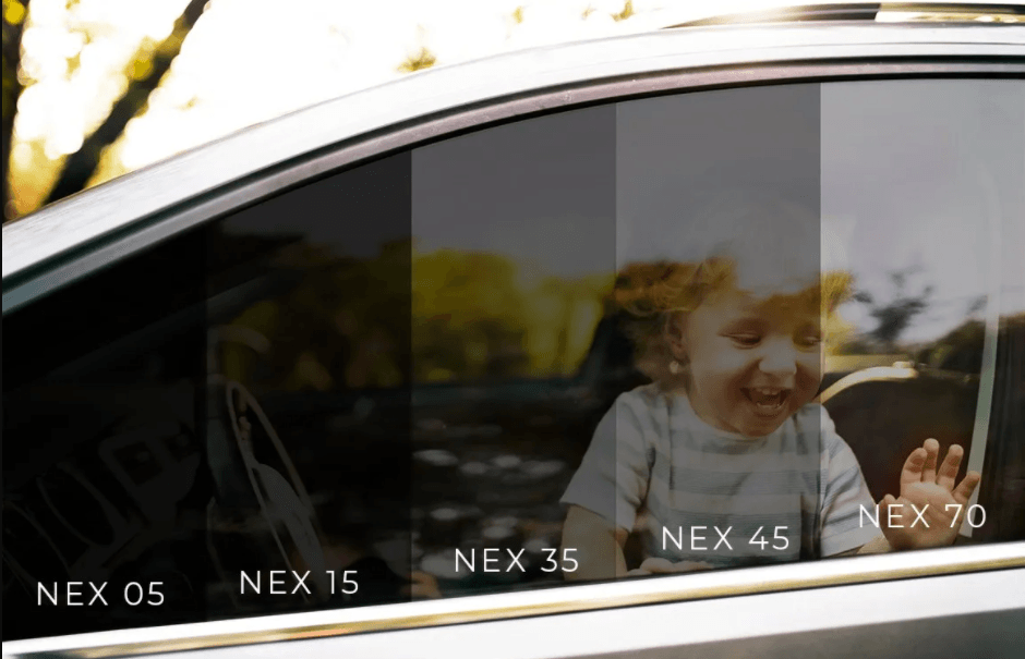 Child in car with STEK NEX Ceramic Window Tint for UV protection Bellevue