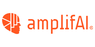 Orange logo with head outline and text 