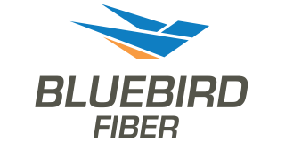 Logo: Blue bird graphic above 