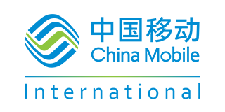 China Mobile International logo: blue and green design, Chinese characters, 