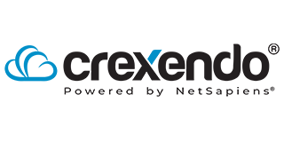 Crexendo logo with a cloud icon and the tagline 