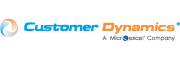 Customer Dynamics logo with a swirl graphic and text 