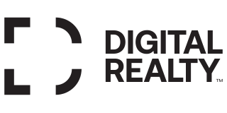 Digital Realty logo: a square-like shape composed of curved and angled lines, with the words DIGITAL REALTY to the right.