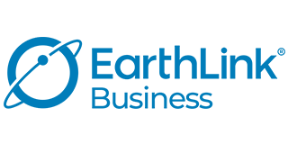 EarthLink Business logo with a blue globe and orbiting line.