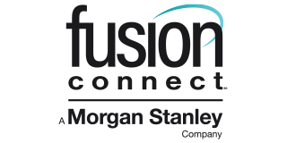 Fusion Connect logo with Morgan Stanley branding.