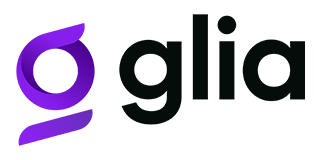 Logo of the company Glia, featuring a stylized purple 