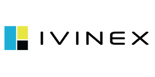 Logo for Ivinex: colored squares and the word 