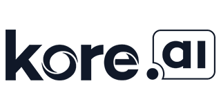 Kore.ai logo: dark blue text with a stylized 