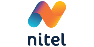 Logo of the company Nitel, with a stylized 