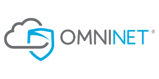 Logo of Omninet, featuring a cloud and shield graphic, and the company name in gray and blue.