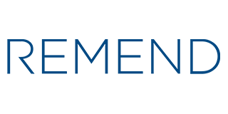 REMEND logo in dark blue font.