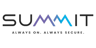 Summit logo with the word SUMMIT in a gradient color scheme, below it reads 