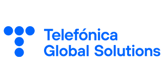Logo for Telefónica Global Solutions: a stylized blue 