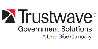 Trustwave Government Solutions logo: black and red icon, black text on white background.