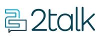 Logo for 2talk, a service, with a stylized 