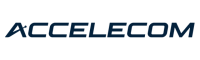 ACCELECOM logo in dark blue.