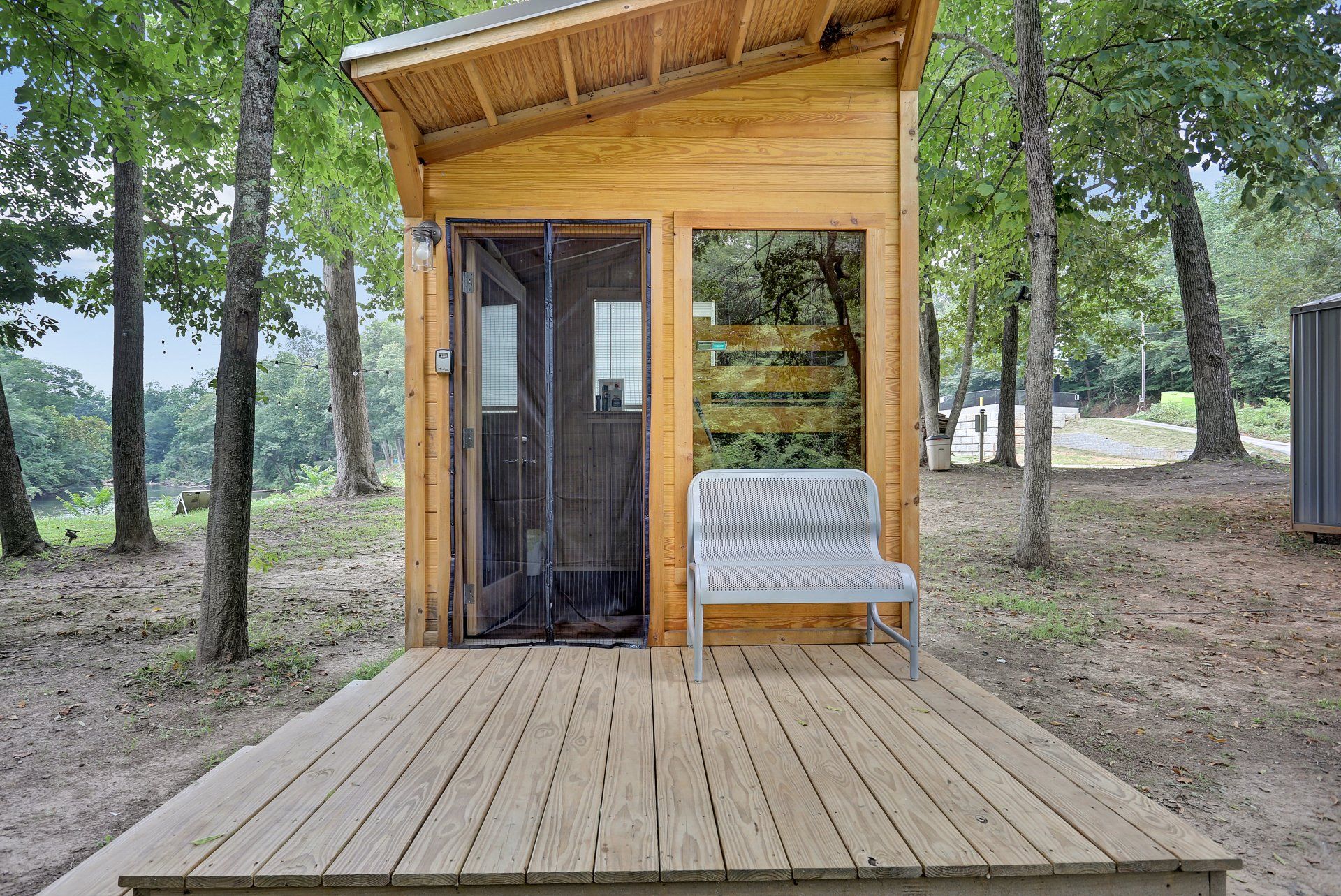 camping pods on the river Saluda outdoor company