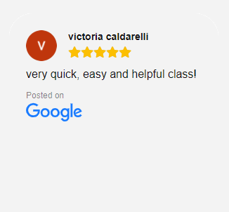 a google review for victoria caldarelli is very quick easy and helpful class