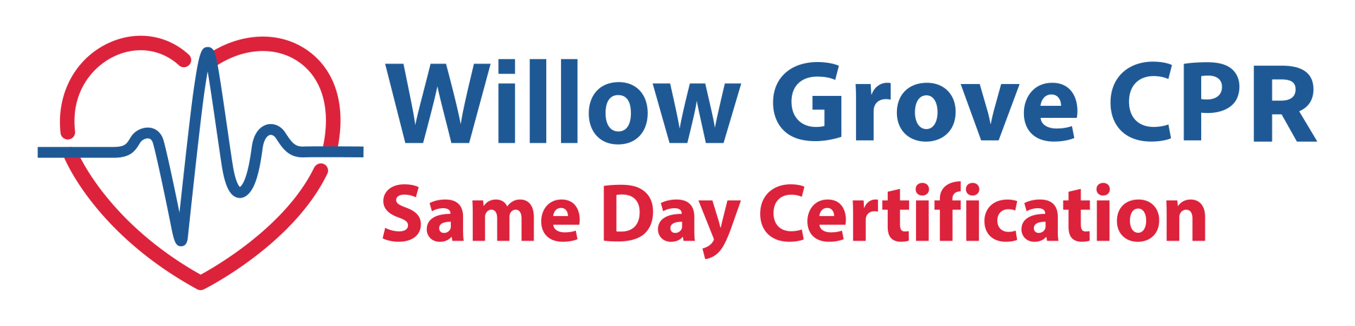 the logo for willow grove cpr same day American Heart Association certification
