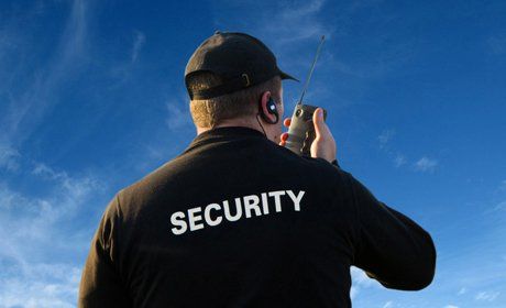security talking over the wireless instrument in West Midlands