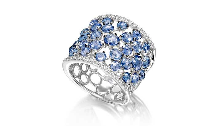 Anello con diamanti e pietre preziose