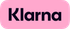 Logo Klarna in nero su sfondo rosa rettangolare con angoli arrotondati.