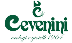 Logo Cecenini verde con emblema stilizzato e la scritta “orologeria e gioielli 1904”