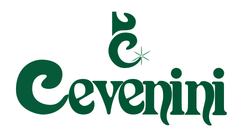Logo “Cevenini” verde su sfondo bianco con un emblema stilizzato sopra il testo