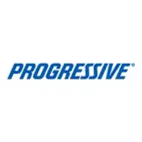 The logo for progressive is blue and white on a white background.