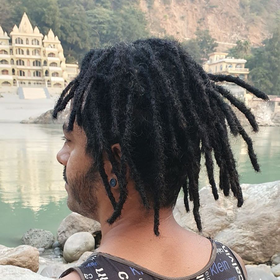 indian dreadlock, rounded tips, short funk hair, crochet dreads