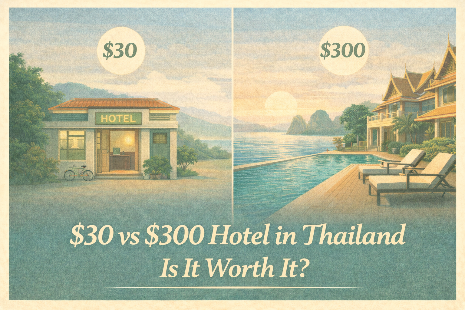 budget vs luxury hotel Thailand comparison