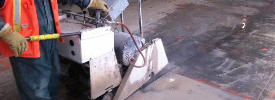 Concrete floor cutting by Kingdom Concrete Drilling & Sawing