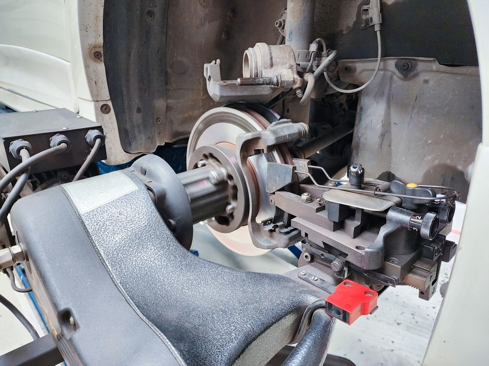 A Specialized Machine Tool Resurfacing a Vehicle's Brake Rotor — Roberts Automotive & Industrial in Brighton, TAS