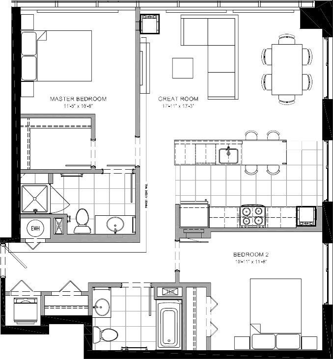 1 Bed | 1 Bath - Fulton apartments