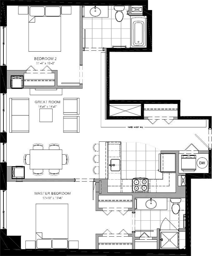 1 Bed | 1 Bath - Fulton apartments