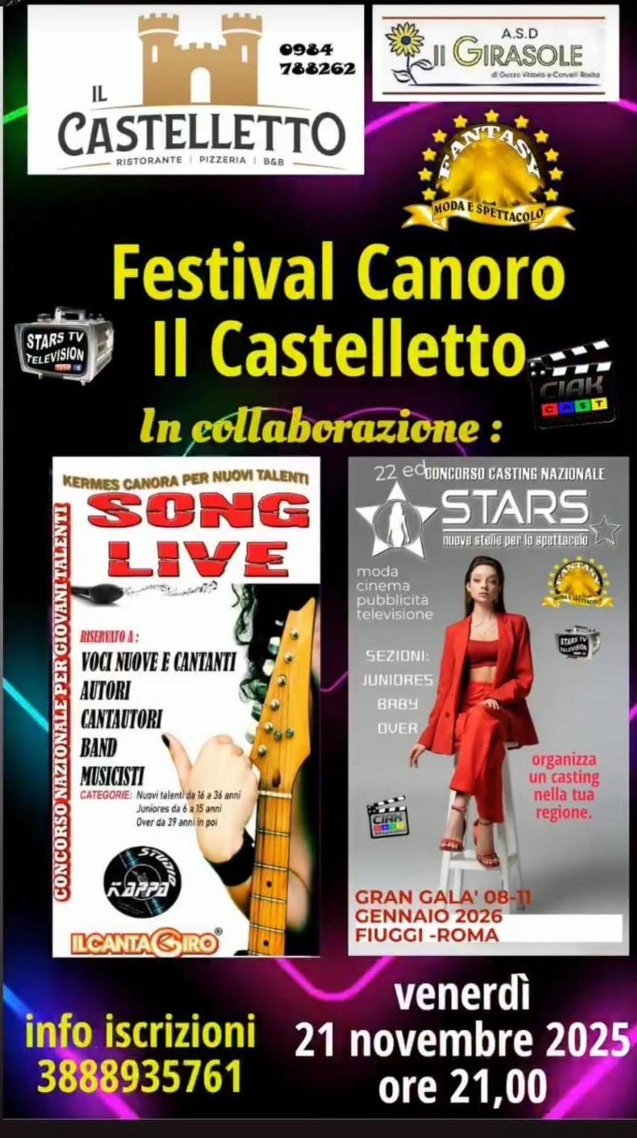 Locandina Festival Canoro 