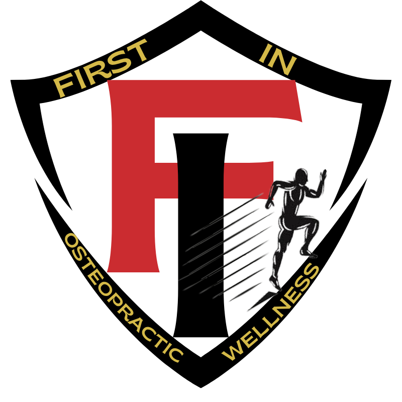 A logo for a company called first in osteopractic wellness