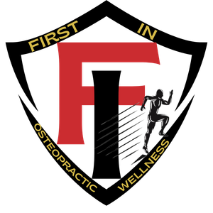 A logo for a company called first in osteopractic wellness