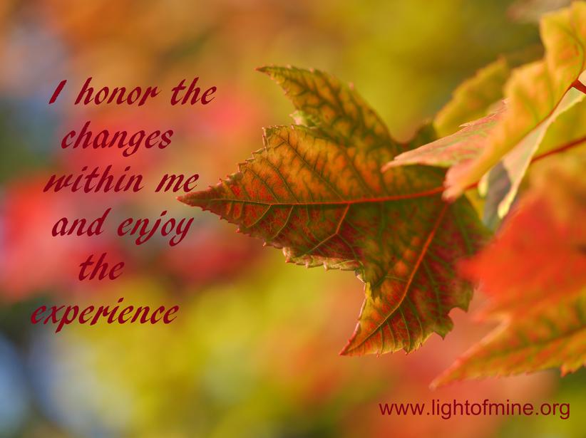 fall leaves and a quote by Dena Gould