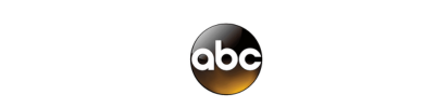 ABC logo in a dark gray oval shape with