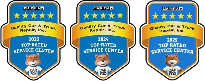 CARFAX Top Rated Service Center awards (2023, 2024, and 2025) | Quality Car & Truck Repair