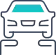 Car on a car lift; teal roof detail. | Quality Car & Truck Repair Inc 