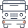 Outline of a white and gray off-road vehicle. | Quality Car & Truck Repair 
